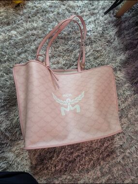 MCM Blush Pink Logo Tote